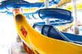 Lenexa Rec Center kid on indoor pool speed slide.JPG