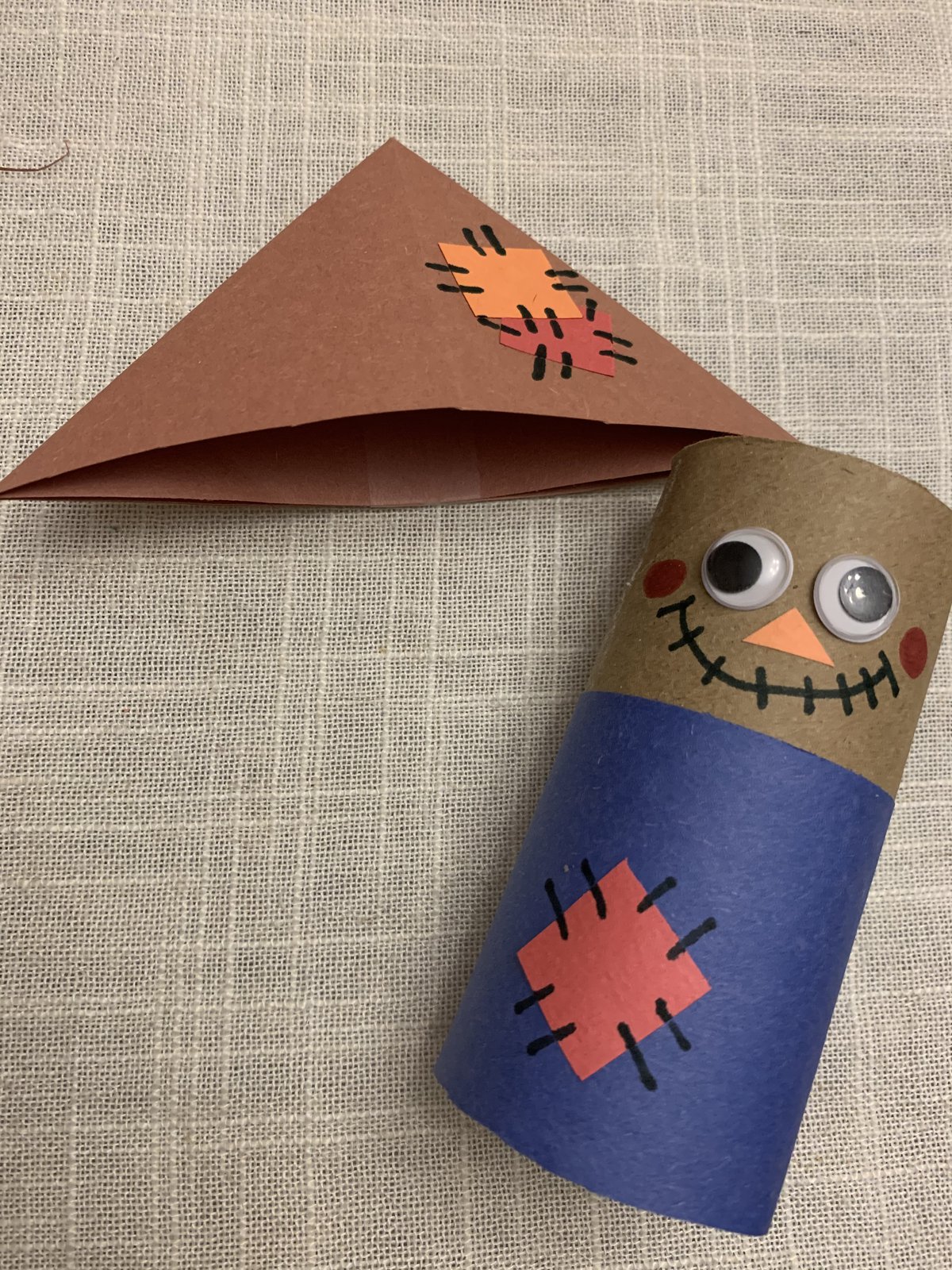 Toilet Paper Roll Scarecrow Craft - Pjs and Paint