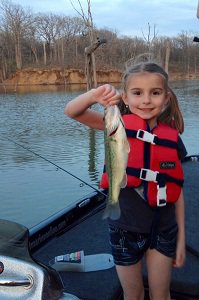 Lexie fishing at Hilsdale Lake 