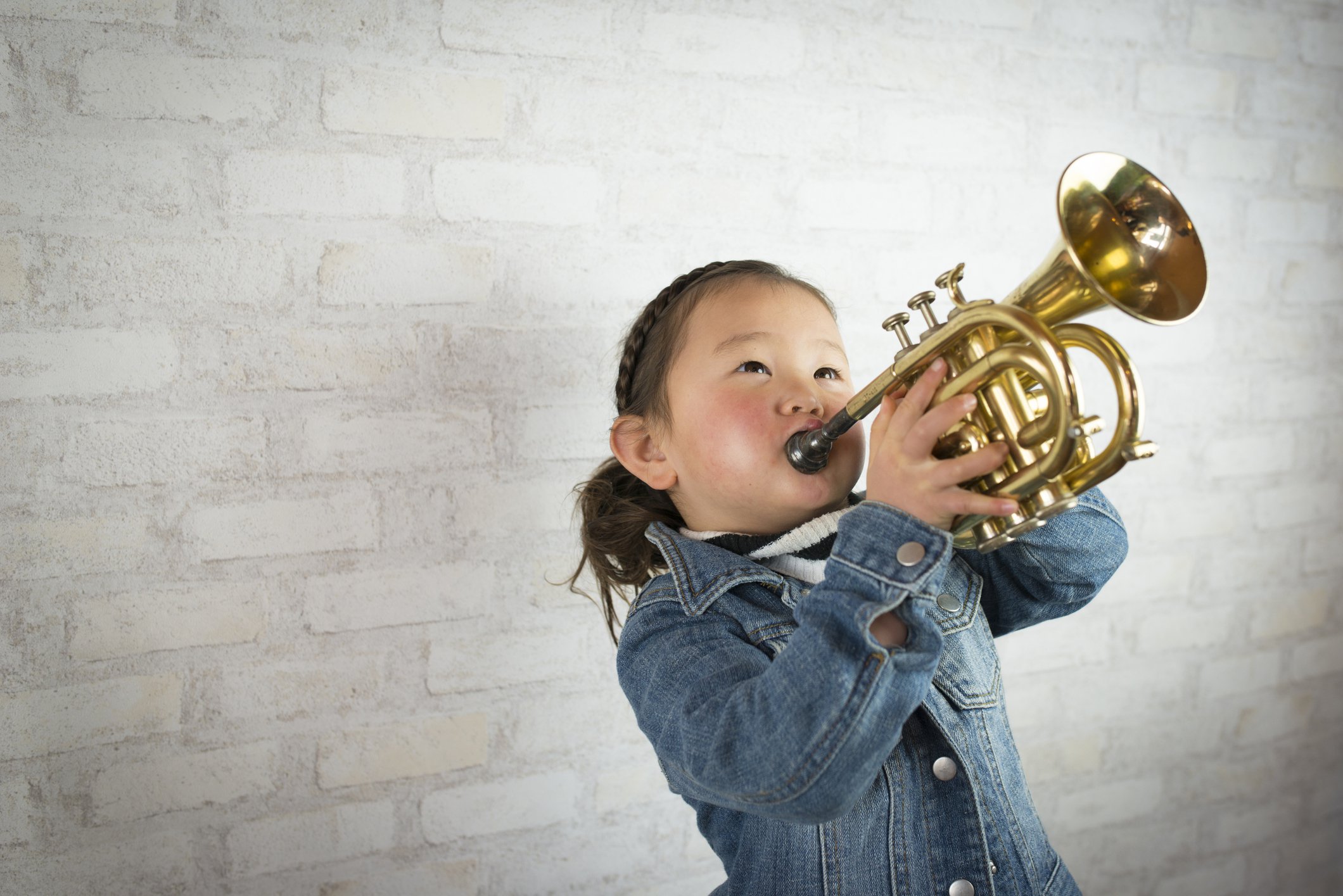 Trumpeter Playing The Blues Stock Photo - Download Image Now - Child,  Trumpet, Playing - iStock