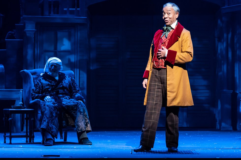 Gary Neal Johnson as Scrooge and Walter Coppage in KCRep_s 2022 production of A CHRISTMAS CAROL • Photo by Don Ipock.jpg