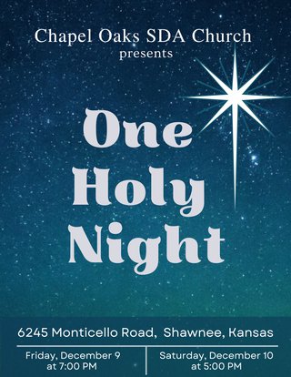 One Holy Night 2022 - FLYER - Program - Cover &amp; back