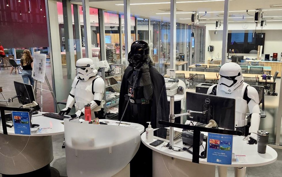 Star Wars Day Celebration 2022_Storm Troopers and Vadar at Desk 2.jpg