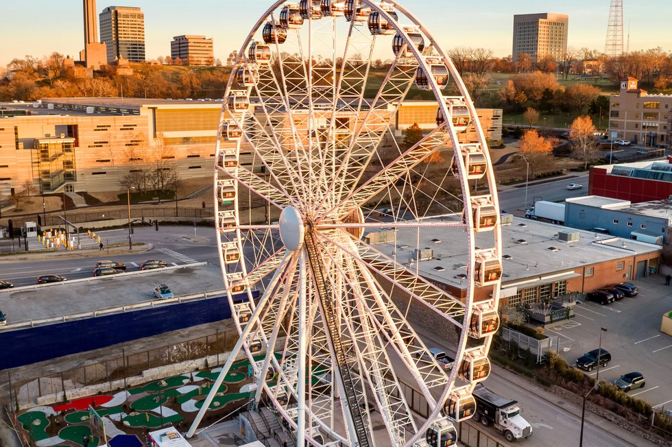 We rode Kansas City's new Ferris wheel for the best view of the